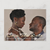 Sparen de Datum Golden Manuscript de Foto grijs gr Briefkaart (Voorkant)