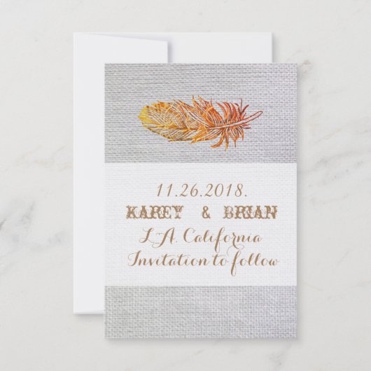 Sparen de Datum Golden Veer Save The Date (Achterkant)