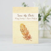 Sparen de Datum Golden Veer Save The Date (Staand voorkant)