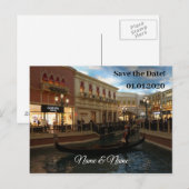 Sparen de Datum Gondola Ride, het Venetiaanse Brie Aankondigingskaart (Voorkant / Achterkant)