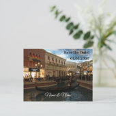 Sparen de Datum Gondola Ride, het Venetiaanse Brie Aankondigingskaart (Staand voorkant)