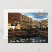 Sparen de Datum Gondola Ride, het Venetiaanse Brie Aankondigingskaart (Voorkant / Achterkant)