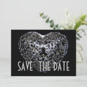 Sparen de Datum - Gothic Metal Heart Jewel Save The Date (Staand voorkant)