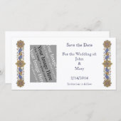 Sparen de Datum Gothic Sjabloon van de Kaart van d (Voorkant / Achterkant)