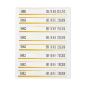 Sparen de datum, gouden adreslabel wikkel (Vel)