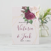 sparen de datum gouden geometrisch Elegant Kaart (Staand voorkant)