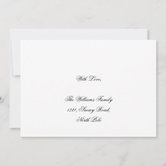 Sparen de Datum Gouden Kerstavond van het Manuscri Save The Date (Achterkant)