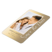 Sparen de Datum Gouden Stijlvolle Manuscript Moder Magneet (Linkerzijde)