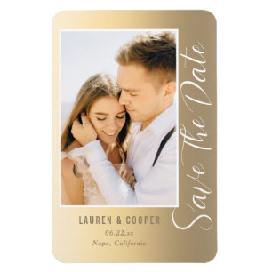 Sparen de Datum Gouden Stijlvolle Manuscript Moder Magneet