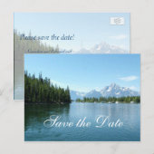 Sparen de datum, Grand Teton National Park. Aankondigingskaart (Voorkant / Achterkant)