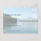 Sparen de datum, Grand Teton National Park. Aankondigingskaart (Achterkant)