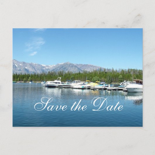 Sparen de datum, Grand Teton National Park. Aankondigingskaart (Voorkant)
