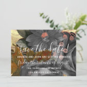 Sparen de Datum Grijze Golden Save The Date (Staand voorkant)