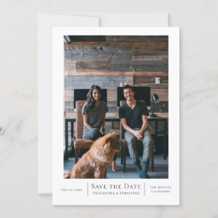 Sparen de Datum Grijze Witte Weddenschap Gepersona Save The Date