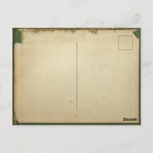 Sparen de Datum Groen en Beige Weddenschap Parchme Briefkaart (Achterkant)