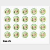 Sparen de Datum Groene Goud Striped Stickers (Vel)