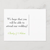Sparen de Datum Groene Stripes Briefkaart (Achterkant)