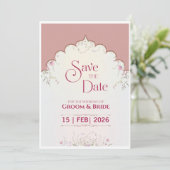 Sparen de datum Groeten Save The Date (Staand voorkant)