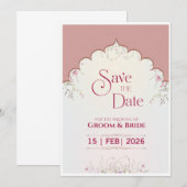 Sparen de datum Groeten Save The Date (Voorkant / Achterkant)