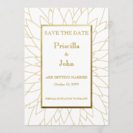 Sparen de datum, grote gatsby, dahlia geometric save the date