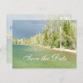 Sparen de datum, Grote Teton landschapsfoto Aankondigingskaart (Voorkant / Achterkant)