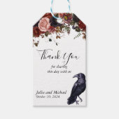 Sparen de Datum Halloween Fall Wedding Raven Cadeaulabel (Voorkant)