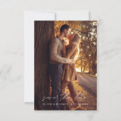 Sparen de Datum Handgeschreven Herfst van de Foto  Save The Date (Voorkant)
