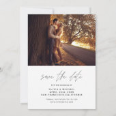 Sparen de Datum Handgeschreven Herfst van de Foto  Save The Date (Achterkant)