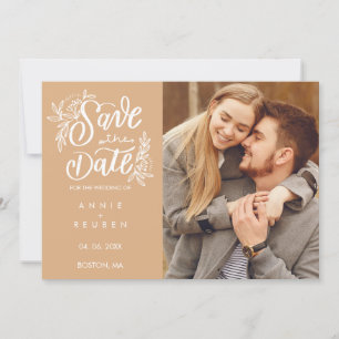 Sparen de Datum  HandManuscript Foto Polka Dot Save The Date