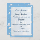 Sparen de Datum  hemel en de wolken nodigen uit Kaart (Voorkant / Achterkant)