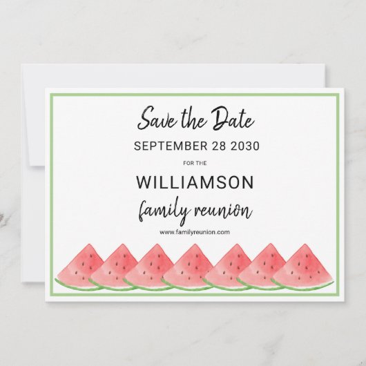 Sparen de Datum hereniging van de Zomer van de Zom Kaart (Voorkant)