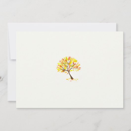 Sparen de Datum herfst Kaart van het Thema van de  (Achterkant)