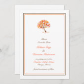 Sparen de Datum herfst van het thema van de Boom v Save The Date (Voorkant / Achterkant)