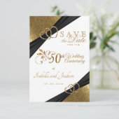 Sparen de Datum - het 50ste Golden Jubileum Save The Date (Staand voorkant)