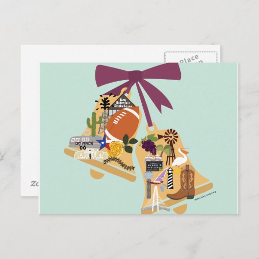 Sparen de Datum het Briefkaart van de Bells van he (Voorkant / Achterkant)