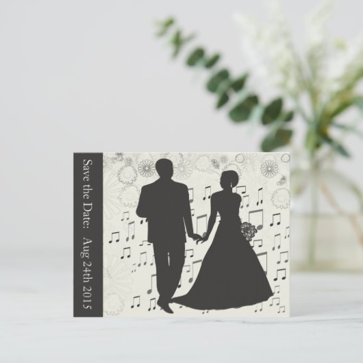 Sparen de Datum, het Briefkaart van de Muzieknoten (Staand voorkant)