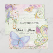 Sparen de Datum - het Collectie van de Berichten v Save The Date (Voorkant / Achterkant)