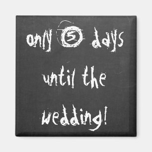 Sparen de Datum het Funny Wedding Countdown Citaat Magneet