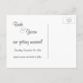  sparen de Datum, het Hart en de Bloemen Aankondigingskaart (Achterkant)