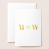 Sparen de datum het initiaal monogram van het rode folie kaarten (Met envelop)