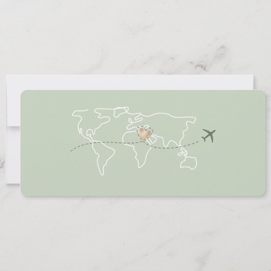 Sparen de Datum het Instappen Eenvoudige Wereldkaa Kaart (Achterkant)