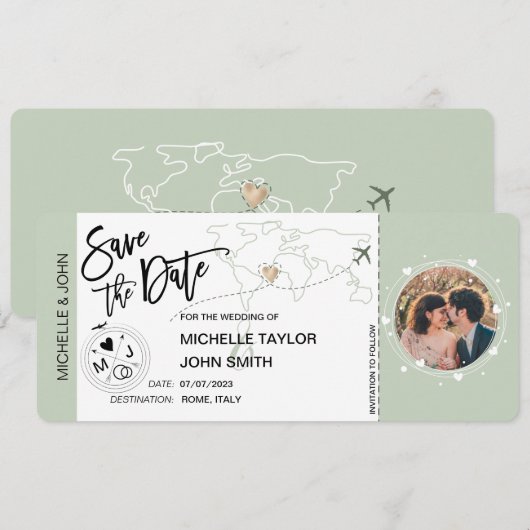 Sparen de Datum het Instappen Eenvoudige Wereldkaa Kaart (Voorkant / Achterkant)