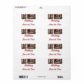 Sparen de Datum/het Las Vegas Wedding Etiket (Full Sheet)