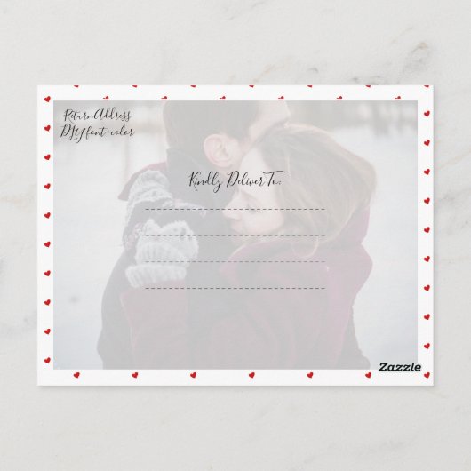 Sparen de Datum, het Moderne Handgeschreven Manusc Briefkaart (Achterkant)