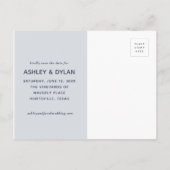 Sparen de Datum het Moderne Manuscript van de Bors Aankondigingskaart (Achterkant)