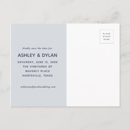 Sparen de Datum het Moderne Manuscript van de Bors Aankondigingskaart (Achterkant)