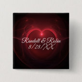 Sparen de Datum het Rode Hoofdingang van het Overz Vierkante Button 5,1 Cm (Voorkant)