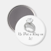 Sparen de Datum/hij zette een ring op het Magneet (Voorkant / Achterkant)