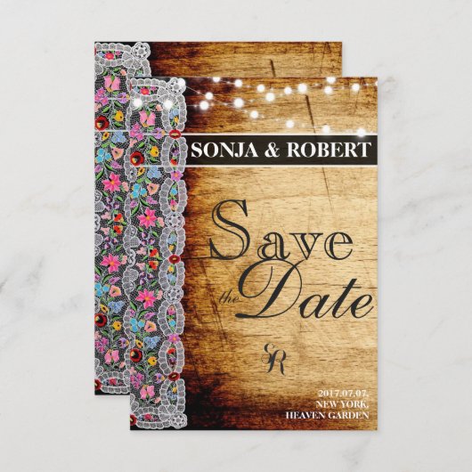 Sparen de Datum - Hongaarse Kalocsai Kaart (Voorkant / Achterkant)