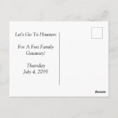 Sparen de Datum - Houston - Briefkaart (Achterkant)